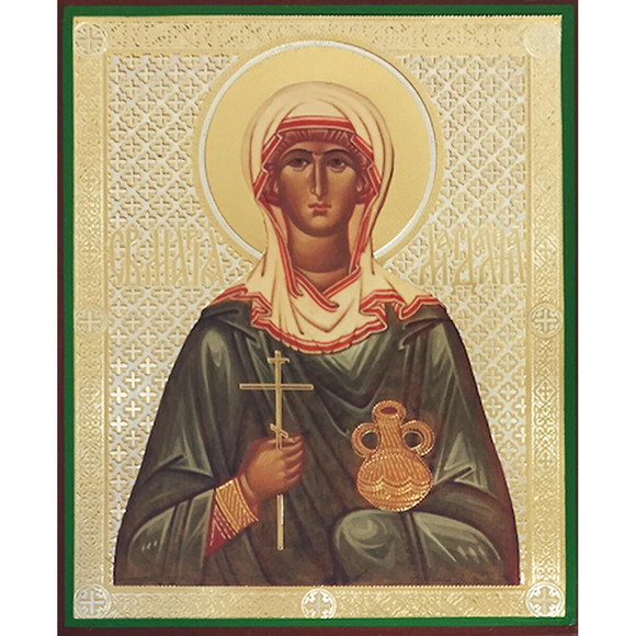 Hail Mary Gifts | Design | St Mary Magdalene Wooden Icon Gold Foil On ...